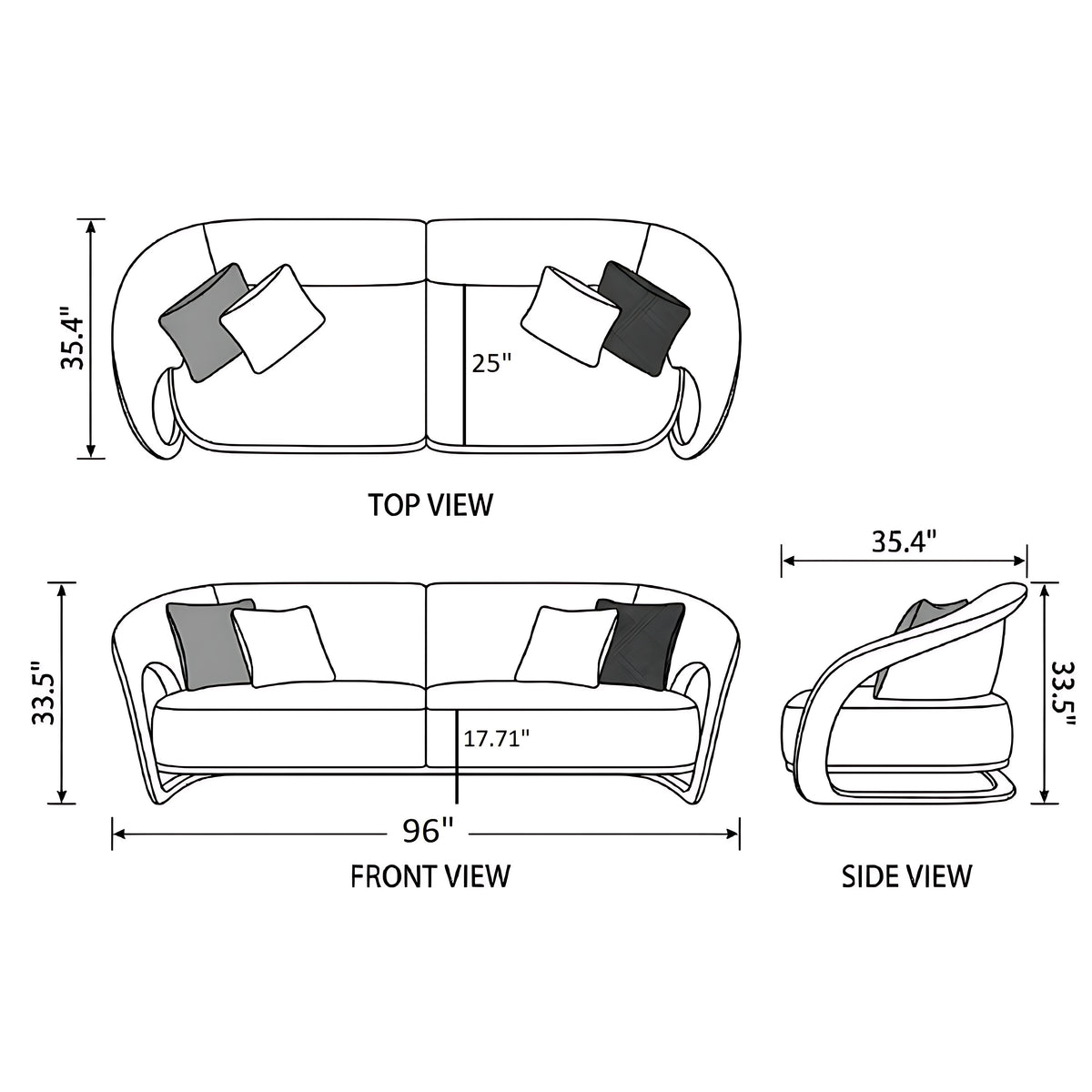 Modern Wooden 3 Seater Velvet Fabric Sofa