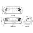 Modern Wooden 3 Seater Velvet Fabric Sofa