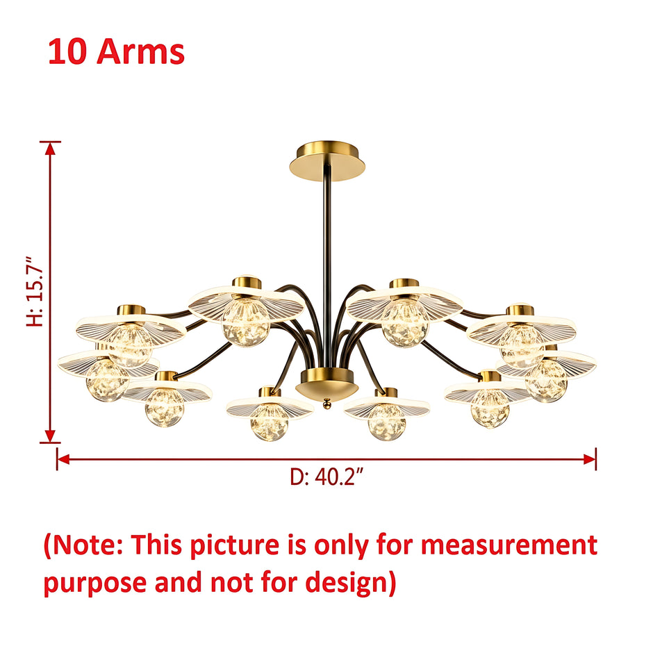 Modern Glass Ball Ceiling LED Chandelier / Ruchi