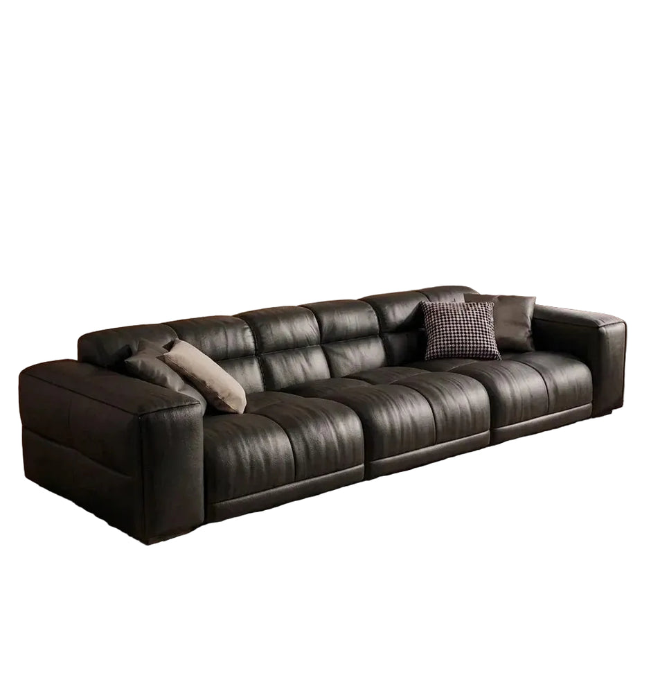 Remote Controlled Power Extendable Leather Sofa Bed / Ruchi