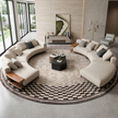 2 Piece Linen Fabric Curved Sectional Sofa / Ruchi