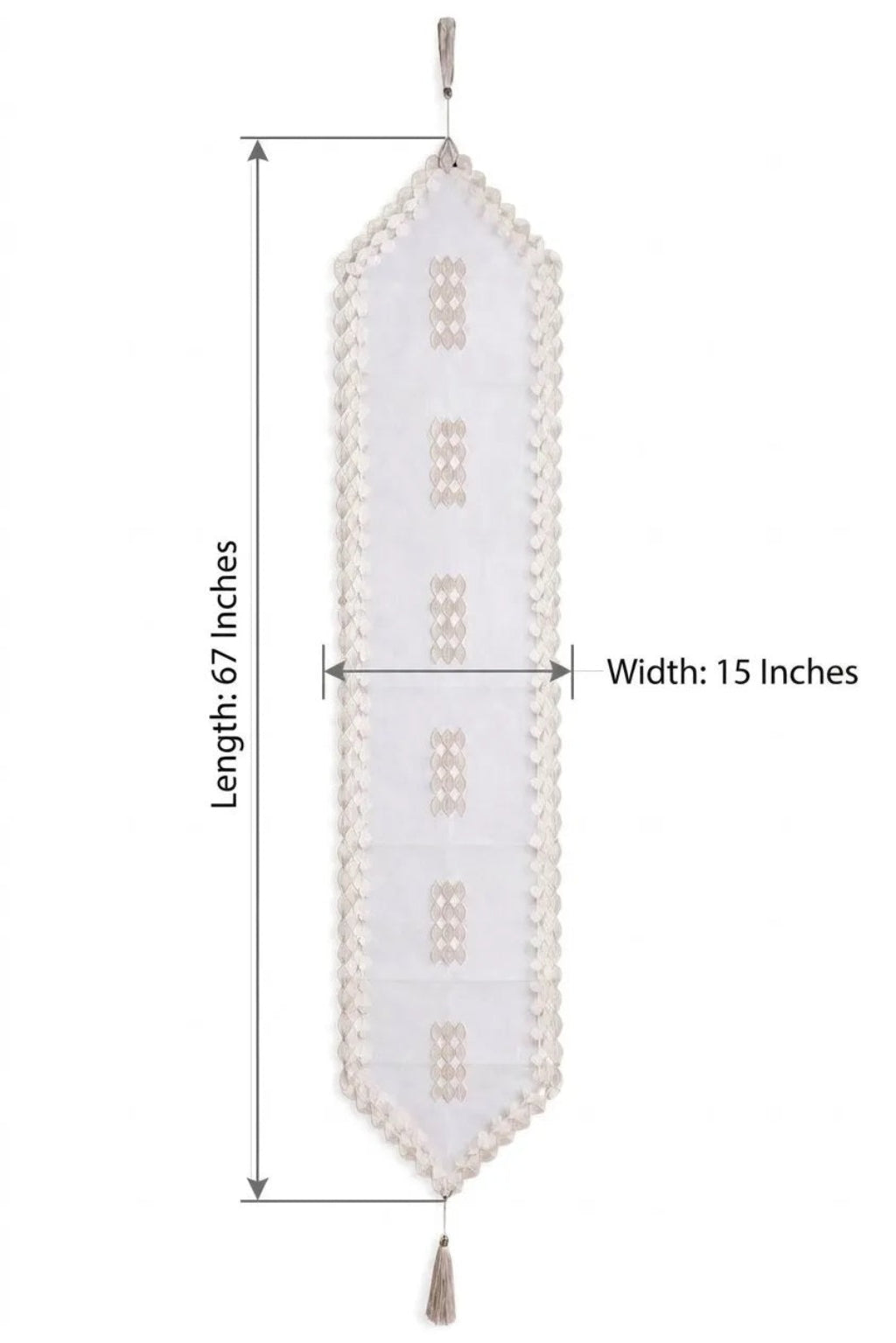 Classic Vintage Design Linen Table Runner / Ruchi