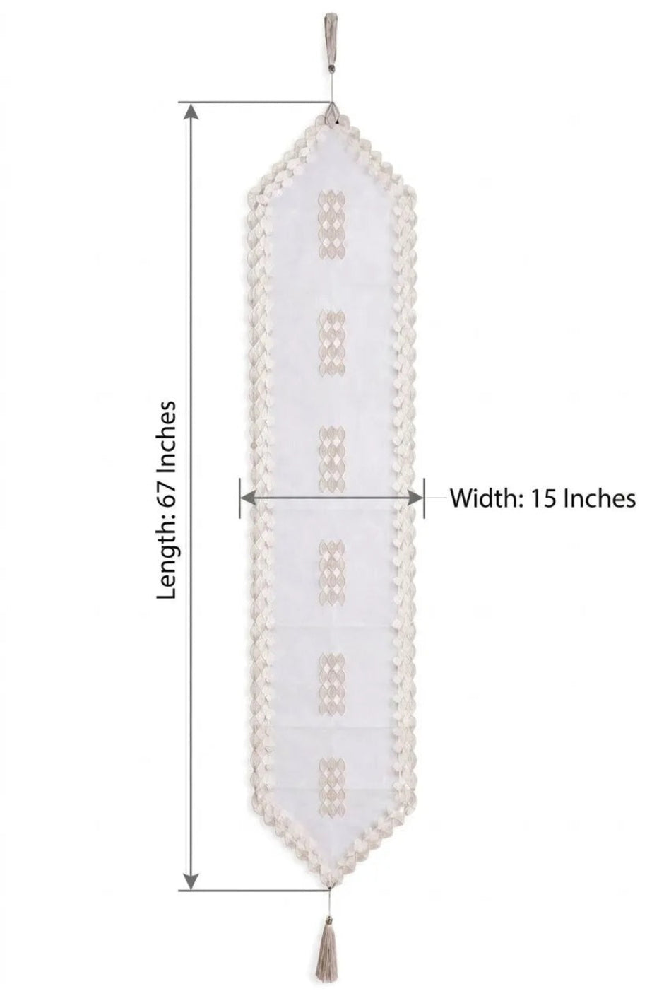 Classic Vintage Design Linen Table Runner / Ruchi