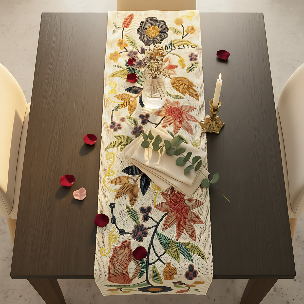Beaded Table Runner For Dining Table / Ruchi