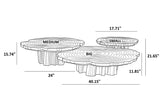 3 Piece Luxury Metal Coffee Table