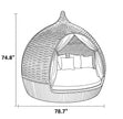 Rattan Round Outdoor Day Bed / Ruchi