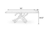 90-Inch Magnificent Marble Top Dining Table