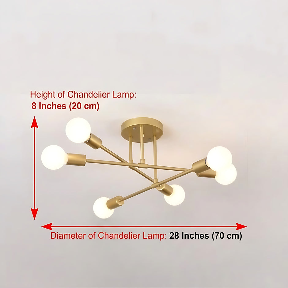 Modern Semi Flush Mount Ceiling LED Lights / Ruchi