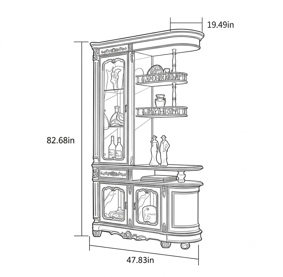 European Wooden Wine Cabinet / Ruchi