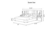 Modern Leather Platform Bed With Headboard / Ruchi