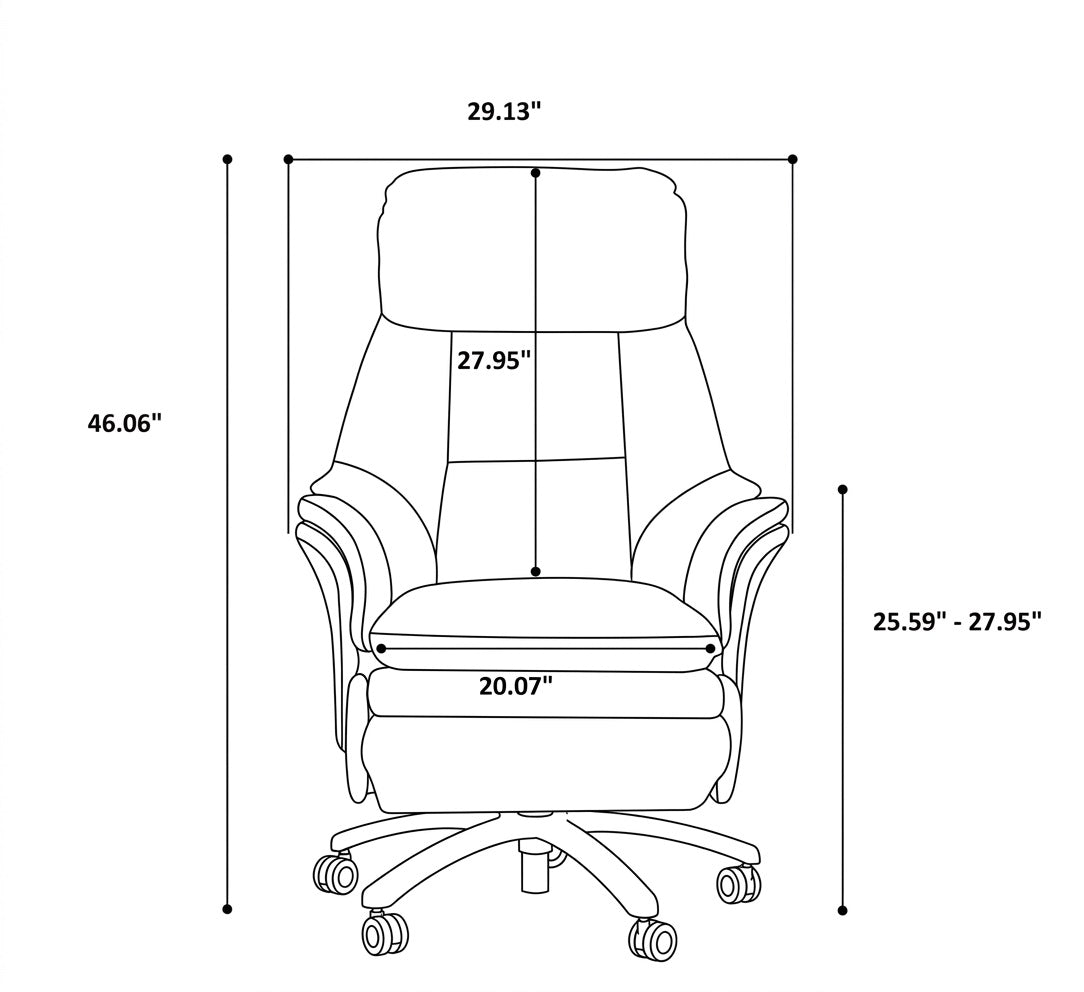 Power Recliner Leather Smart Office Chair