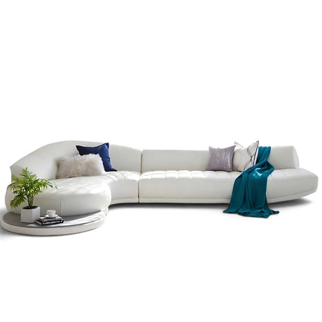 Genuine Leather Sectional Sofa With Chaise / Ruchi 