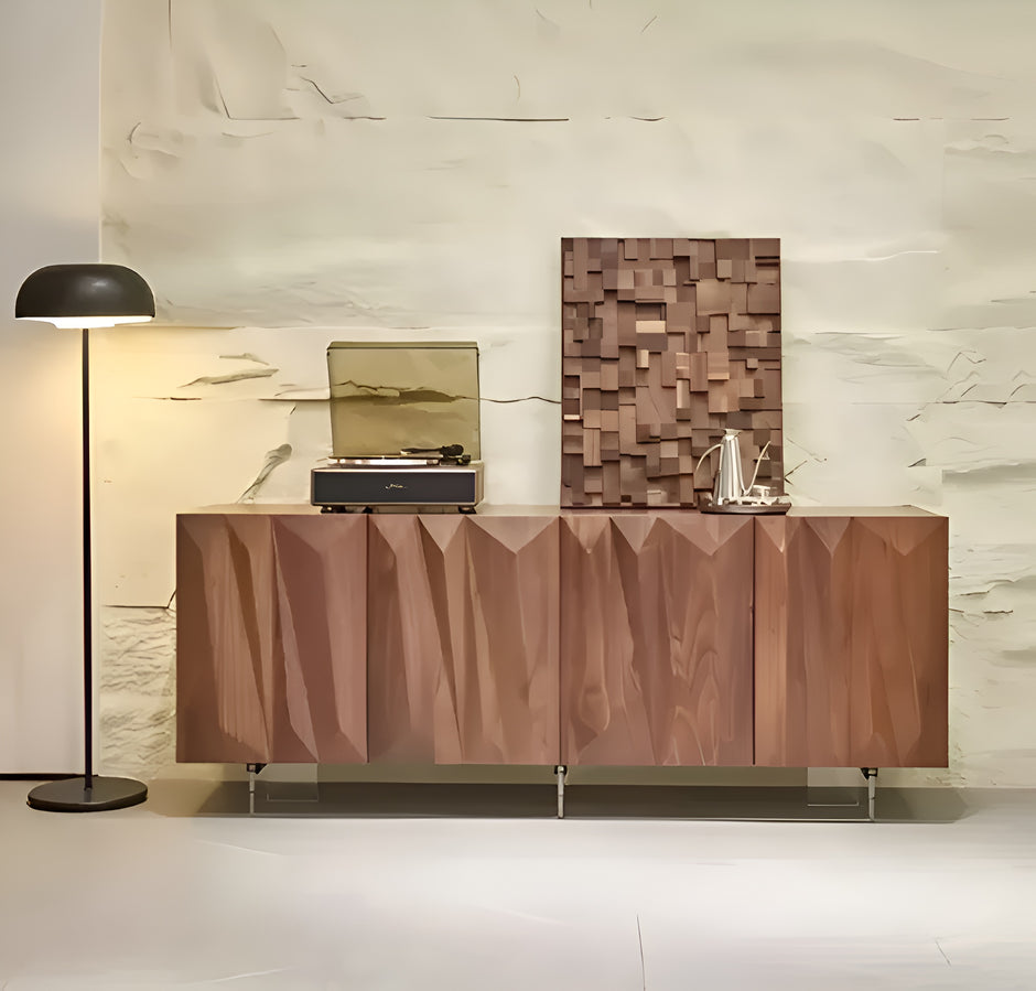 Geometric Design Modern Wooden Buffet Table / Ruchi