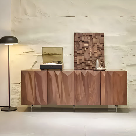 Geometric Design Modern Wooden Buffet Table / Ruchi