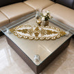 Gold White Scalloped Beaded Runner / Ruchi