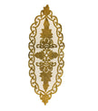 Gold White Scalloped Beaded Runner / Ruchi