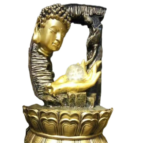 Golden LED Resin Water Fountain / Ruchi