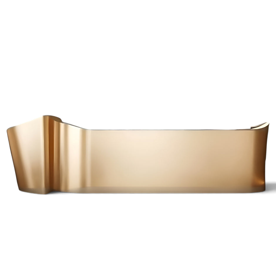 Golden Luxury Wooden Reception Desk / Ruchi