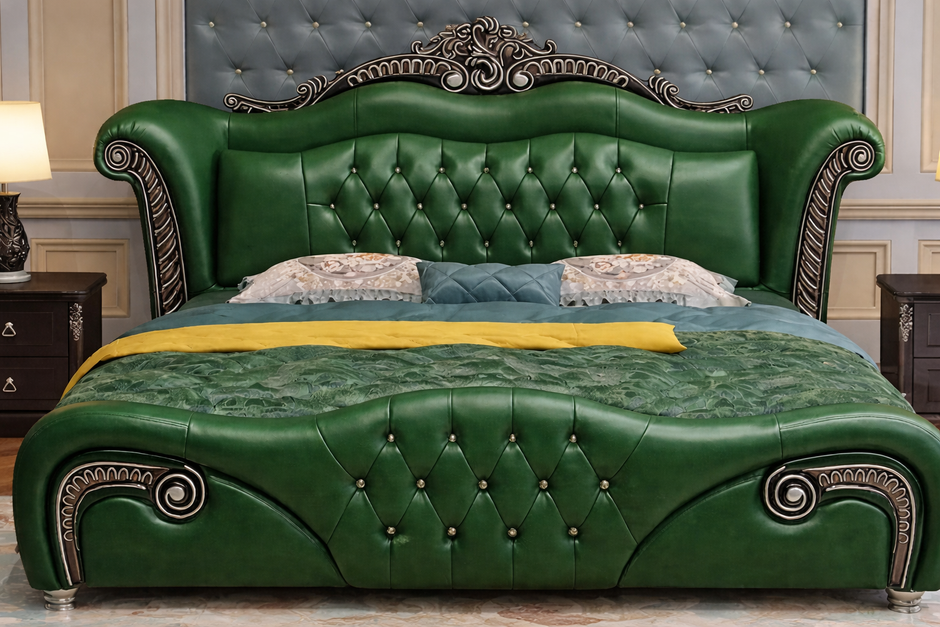 Royal European Leather Bed