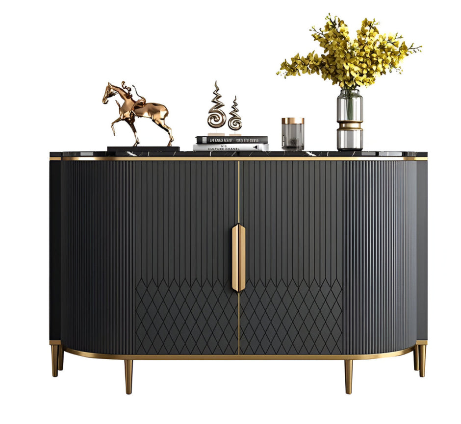 Marble Top Buffet Table With Storage / Ruchi