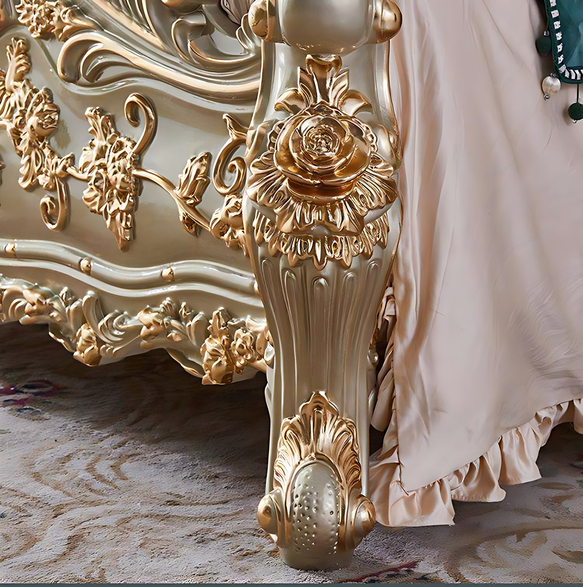Luxury European Leather Bed / Ruchi