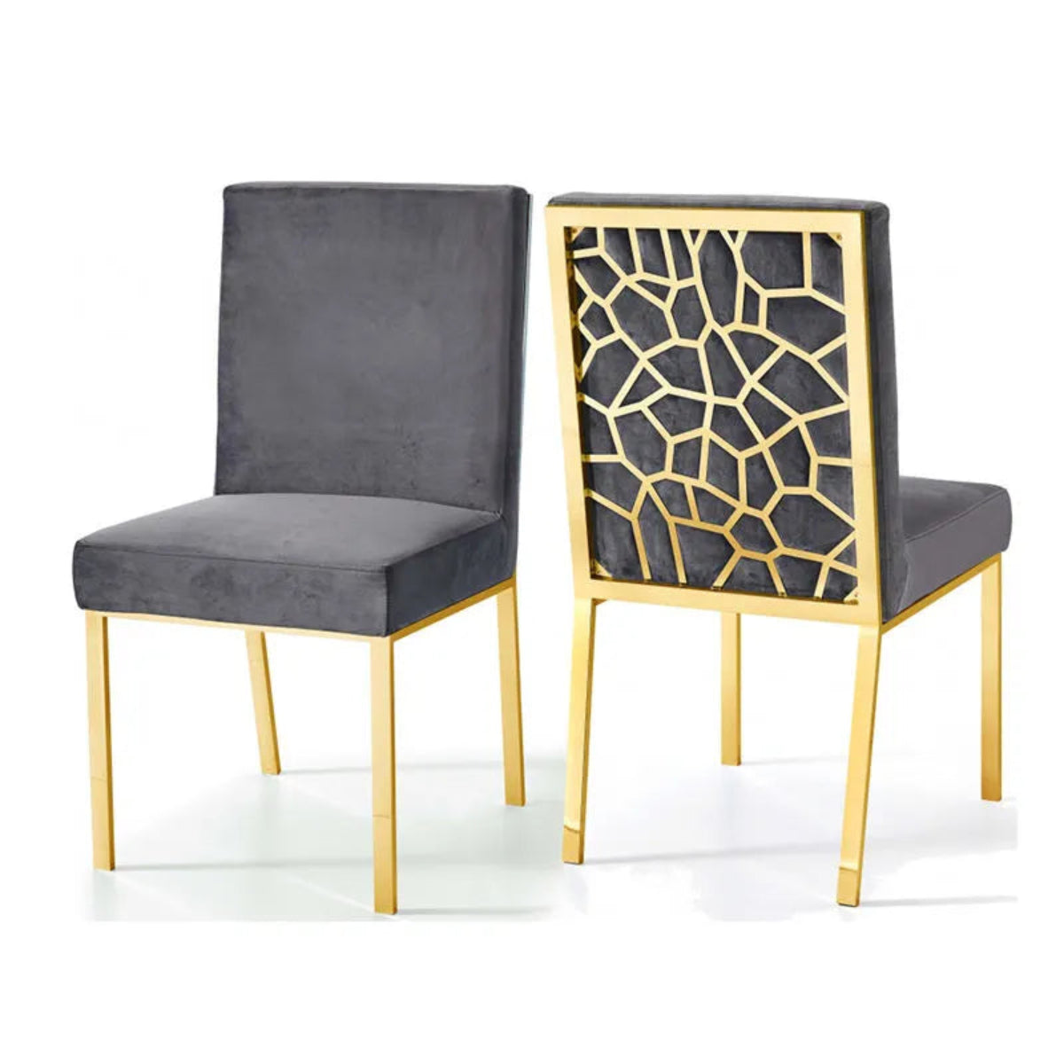 Modern Multicolor Velvet Dining Chairs Set of 4 / Ruchi