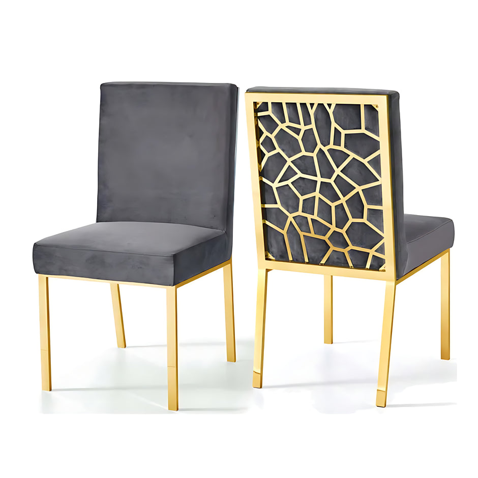 Modern Multicolor Velvet Dining Chairs Set of 4 / Ruchi