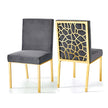 Modern Multicolor Velvet Dining Chairs Set of 4 / Ruchi