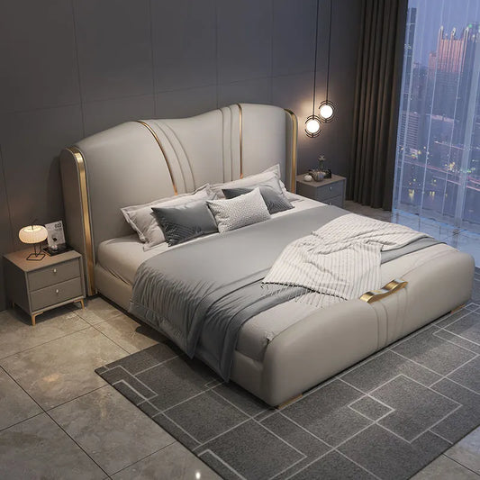 Modern Luxury Leather Bed / Ruchi