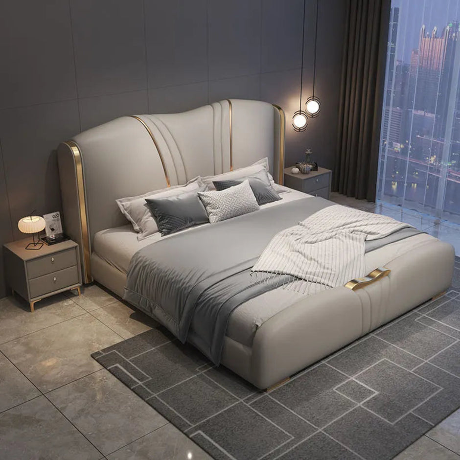 Modern Luxury Leather Bed / Ruchi