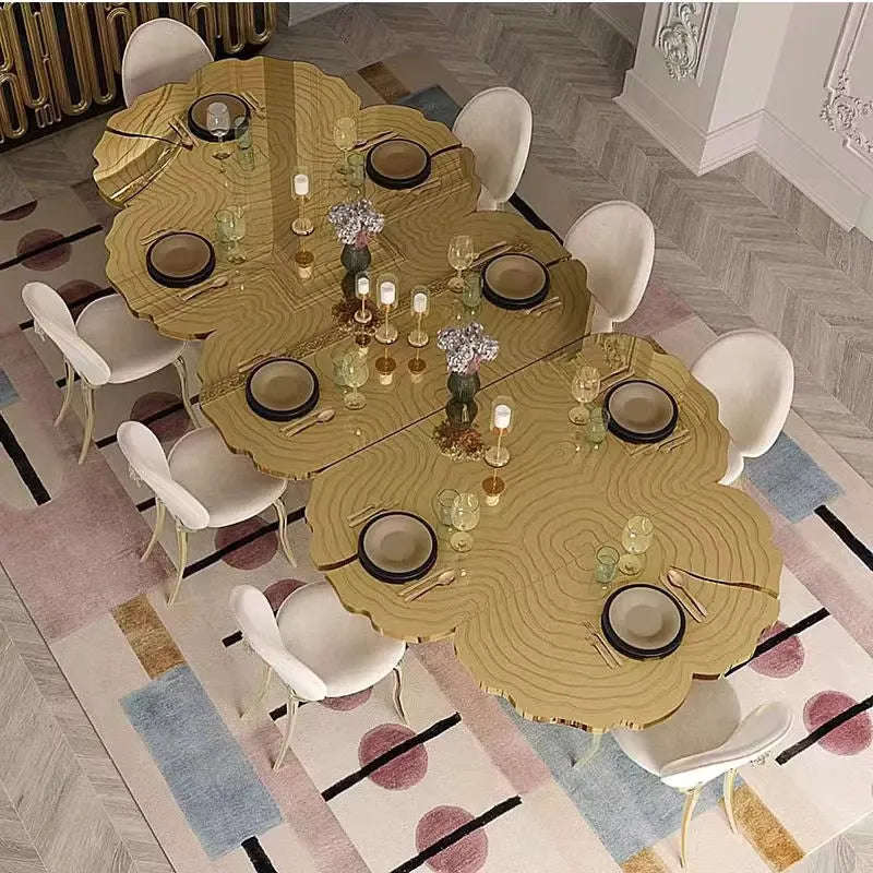 Modern Luxurious Metal Dining Table / Ruchi