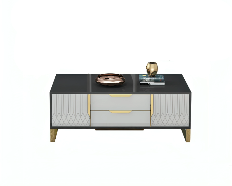 Modern Luxurious Black Velvet Sofa Set