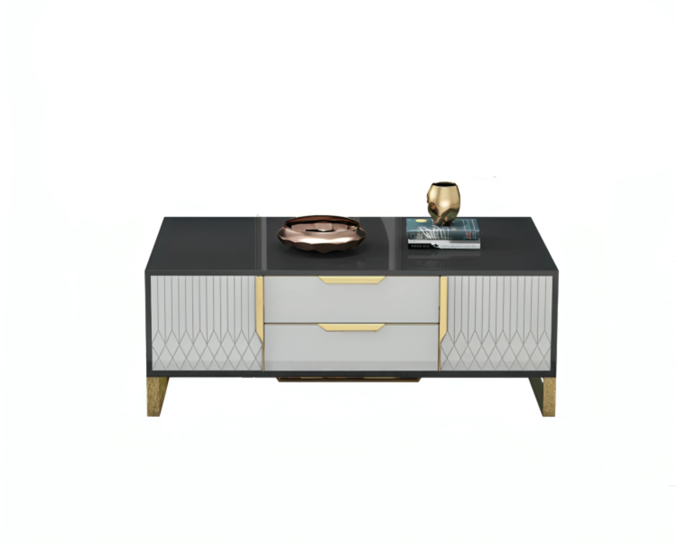 Modern Luxurious Black Velvet Sofa Set