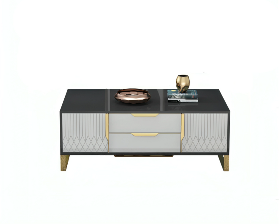 Modern Luxurious Black Velvet Sofa Set