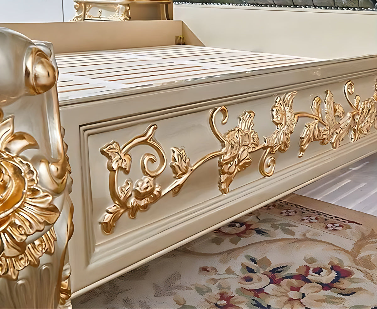 Luxury European Leather Bed / Ruchi