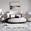 European Style Leather Round Bed / Ruchi