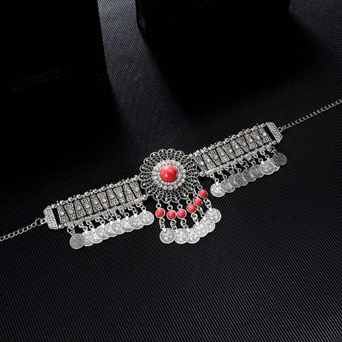 Crystal Beaded Choker Necklace / Ruchi