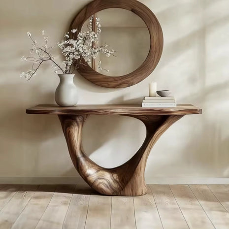 Vintage Handcrafted Wooden Accent Table / Ruchi