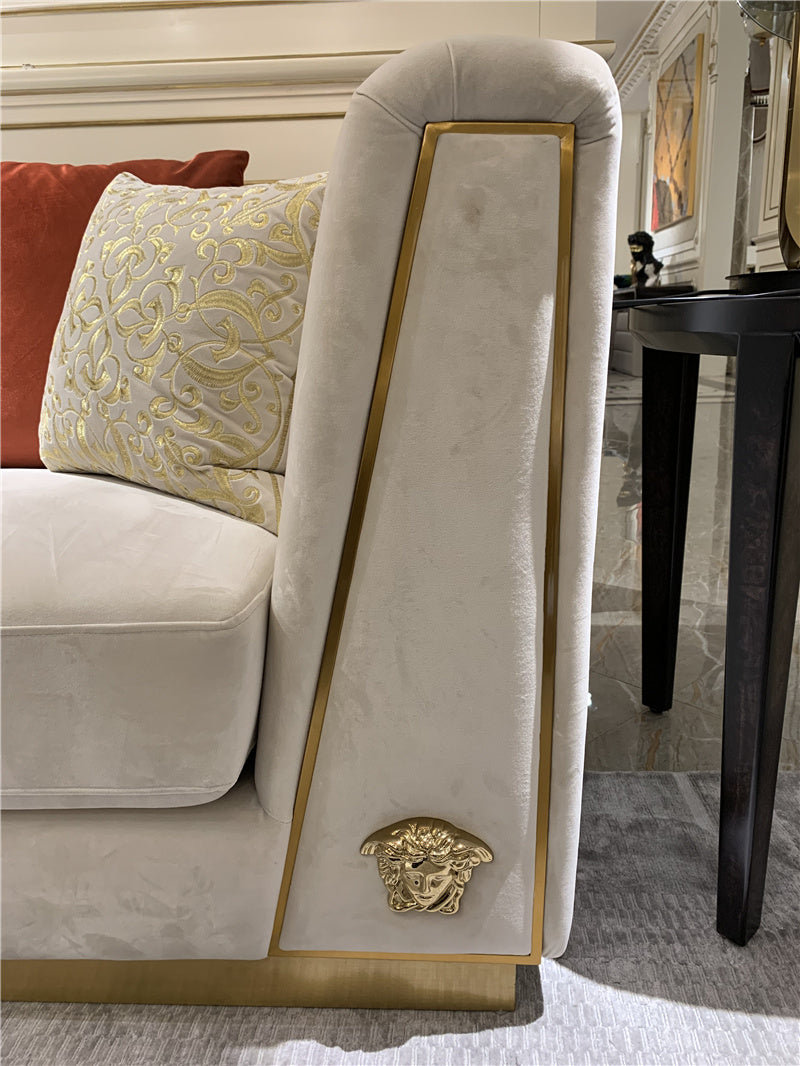 Royal Comfort Logo Designed 1-2-3 Fabric Sofa Set / Ruchi