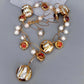 21" Murano Glass Biwa Pearl Necklace / Ruchi