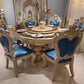 European Round Wooden Dining Table Set For 6 / Ruchi