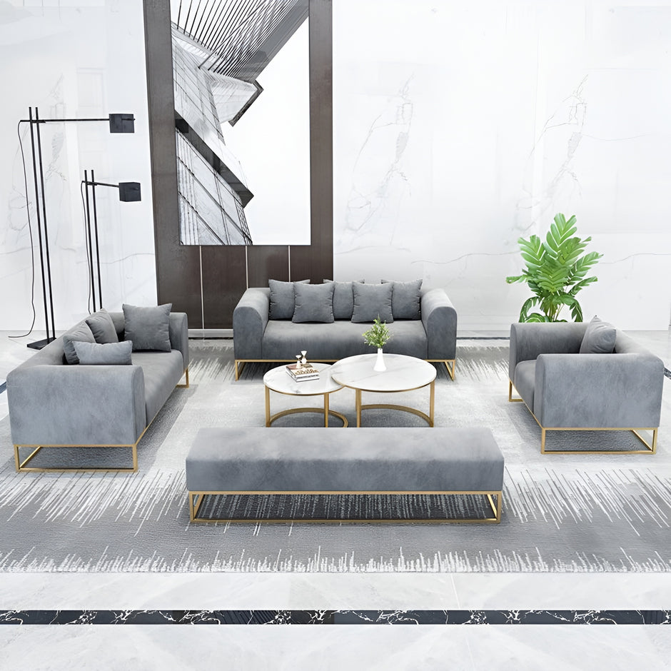 Modern Velvet Wooden Sofa Set / Ruchi