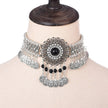 Round Crystal Beaded Choker Necklace / Ruchi