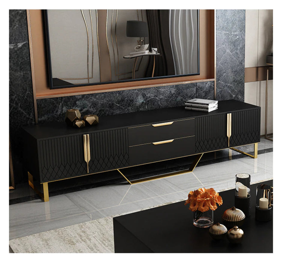 Elegant Wooden Coffee Table And TV Stand Set / Ruchi 