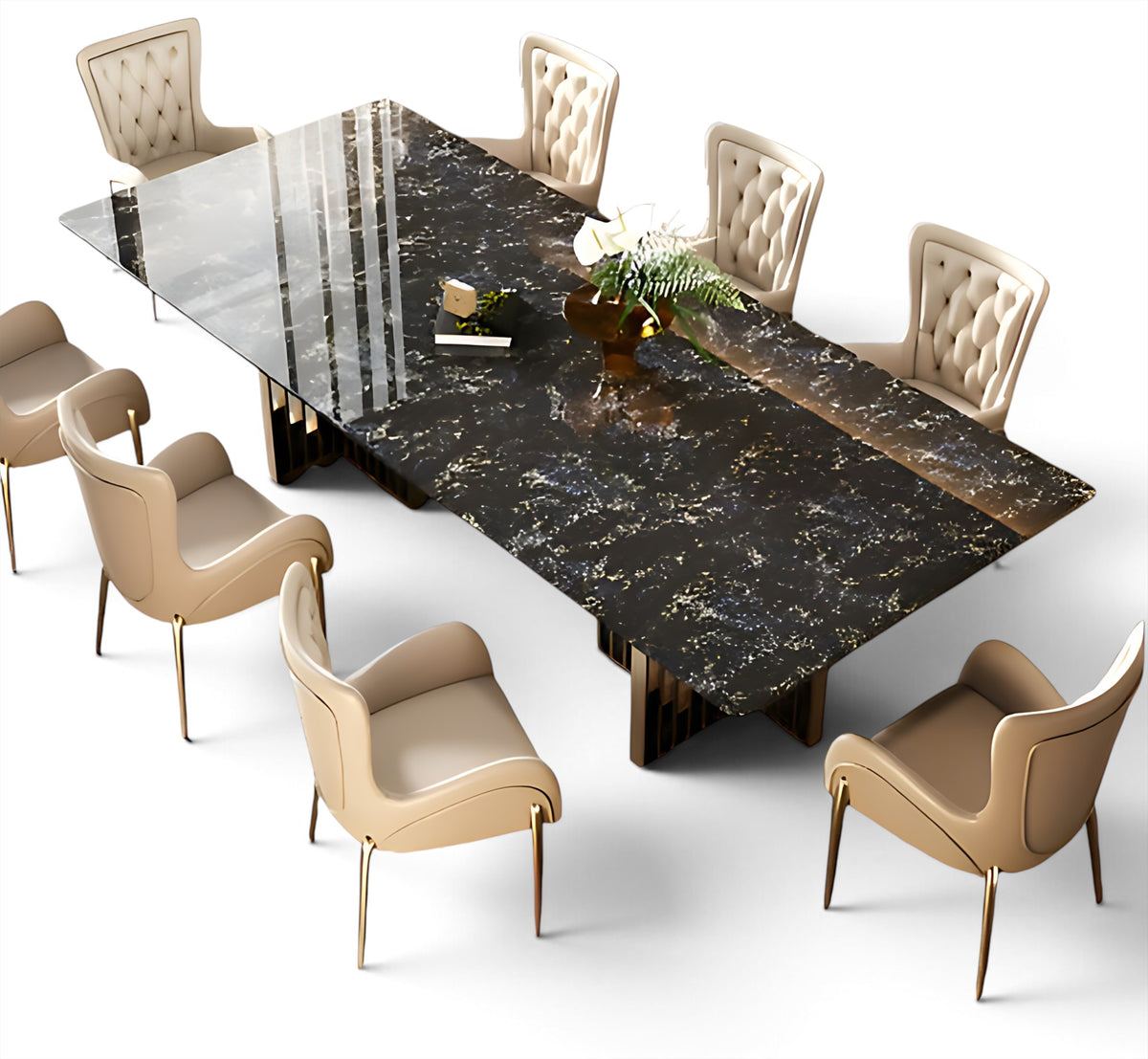 Rectangular Marble Modern Dining Table Set / Ruchi