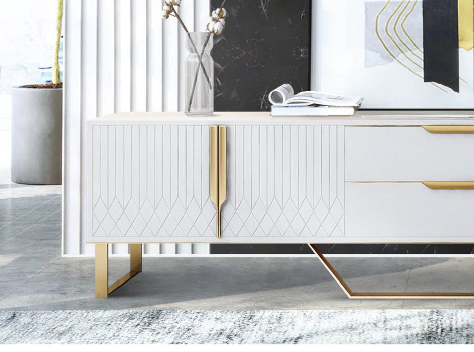 Elegant Wooden Coffee Table And TV Stand Set / Ruchi 