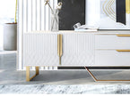 Elegant Wooden Coffee Table And TV Stand Set