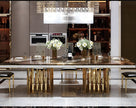 7 Pieces Marble Top Dining Table And Chairs Set / Ruchi