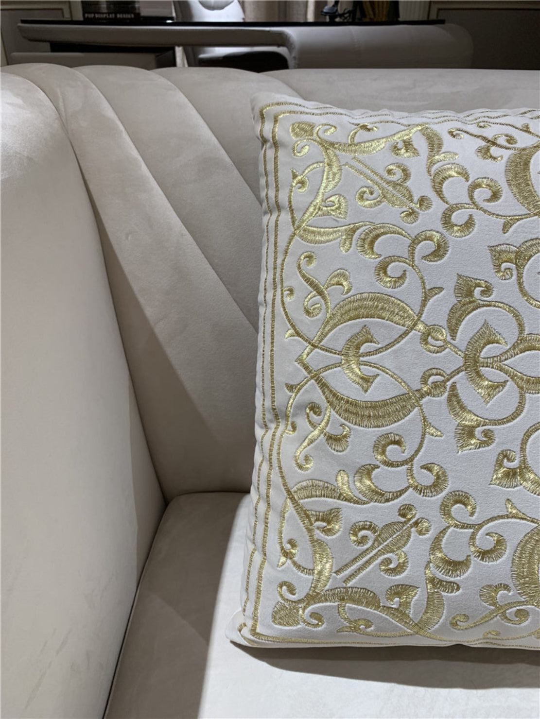 Royal Comfort Logo Designed 1-2-3 Fabric Sofa Set / Ruchi