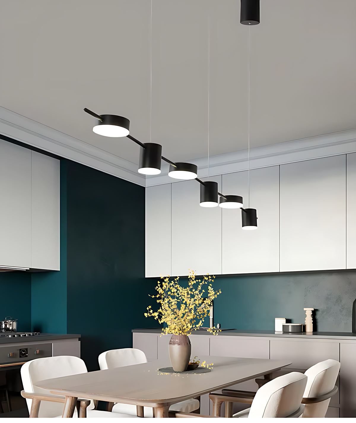 Modern Minimalist LED Linear Pendant Light Chandelier / Ruchi